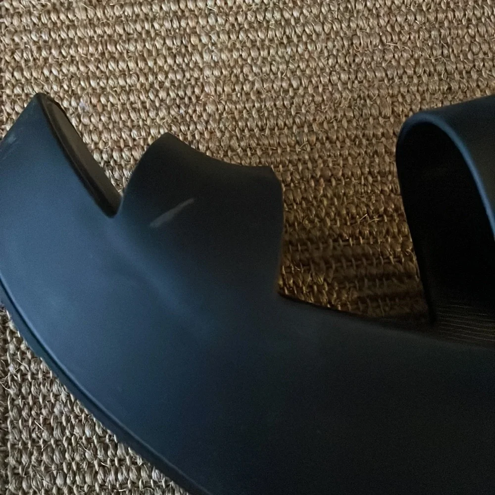 Melissa Black Double-Strap Wedge Sandals - Picture 8 of 11